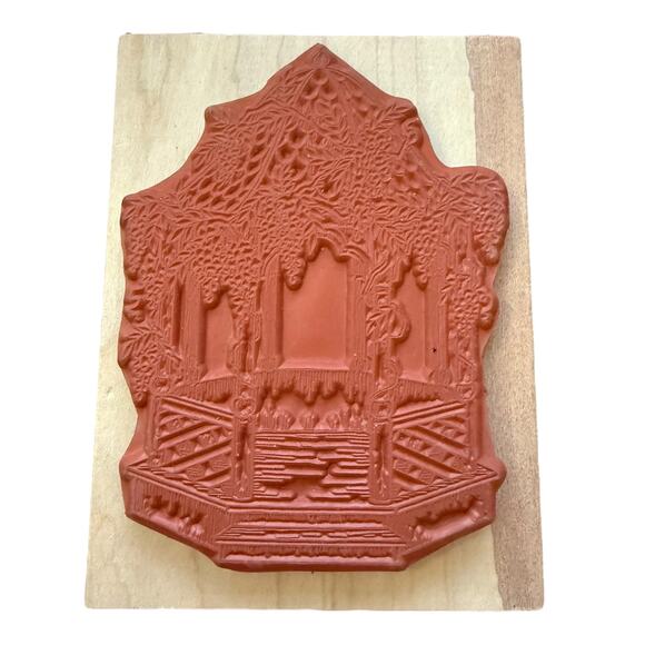 All Night Media Floral Vine Garden Gazebo Oversized 484J02 Rubber Stamp - Picture 2 of 3